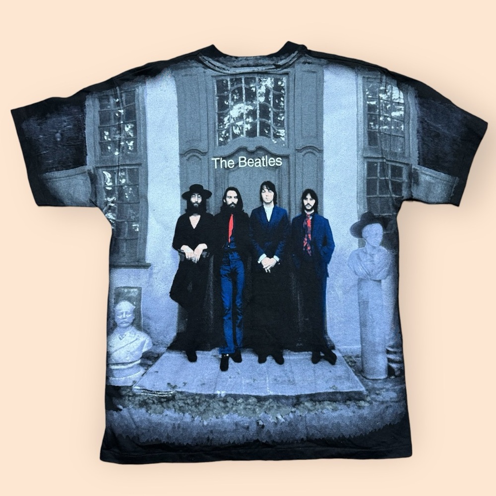 Vintage 1990s The Beatles Hey Jude All Over Print T Shirt Men’s Large Vtg 90s - Picture 2 of 5